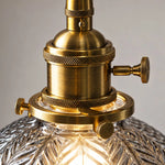 Bild in Gallery-Viewer laden, Vintage Leaf-Textured Glass Pendant Light