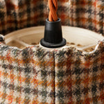 Bild in Gallery-Viewer laden, Vintage French Plaid Tweed Fabric Pendant Light