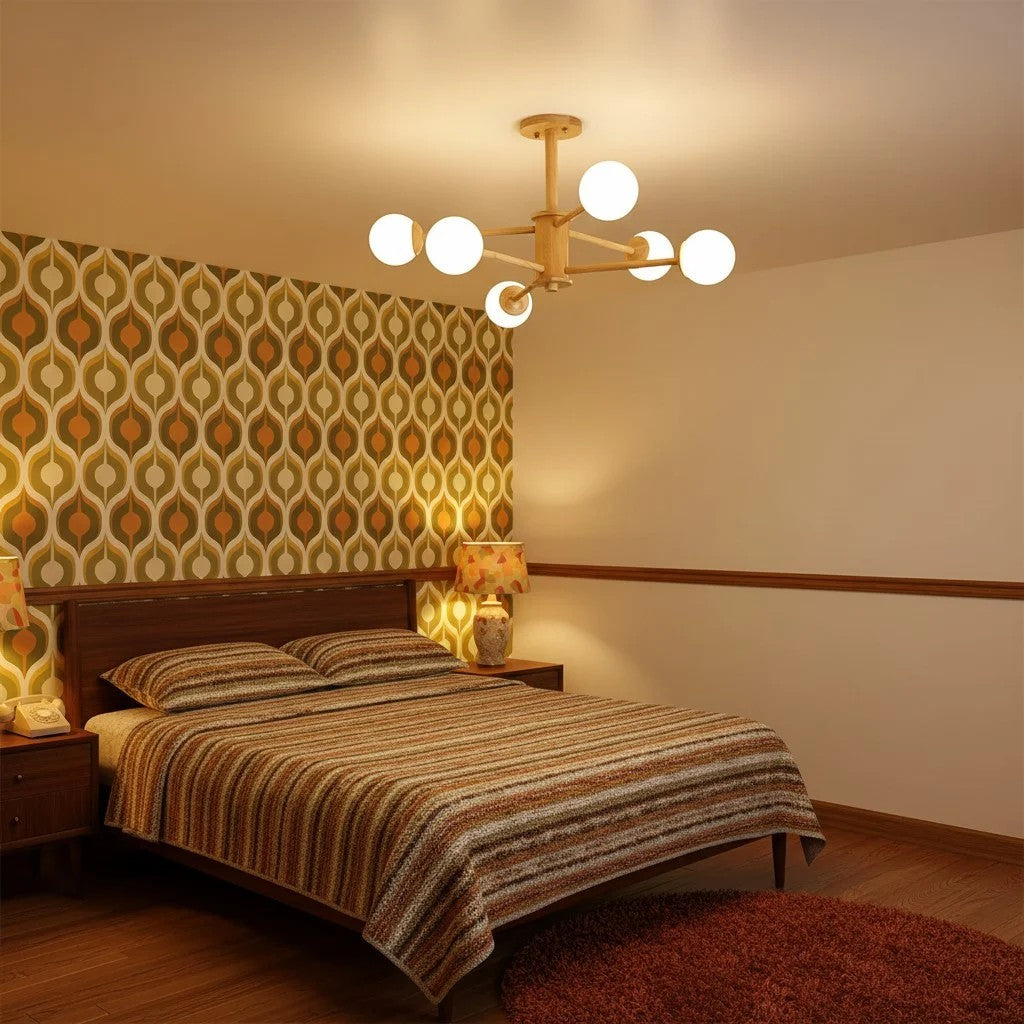 Lampe de plafond Orrise Molecular Design - Lustre artistique en forme de branche pour espaces domestiques