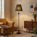 Cargar imagen en el visor de la Galería, Black floor lamp in a reading corner