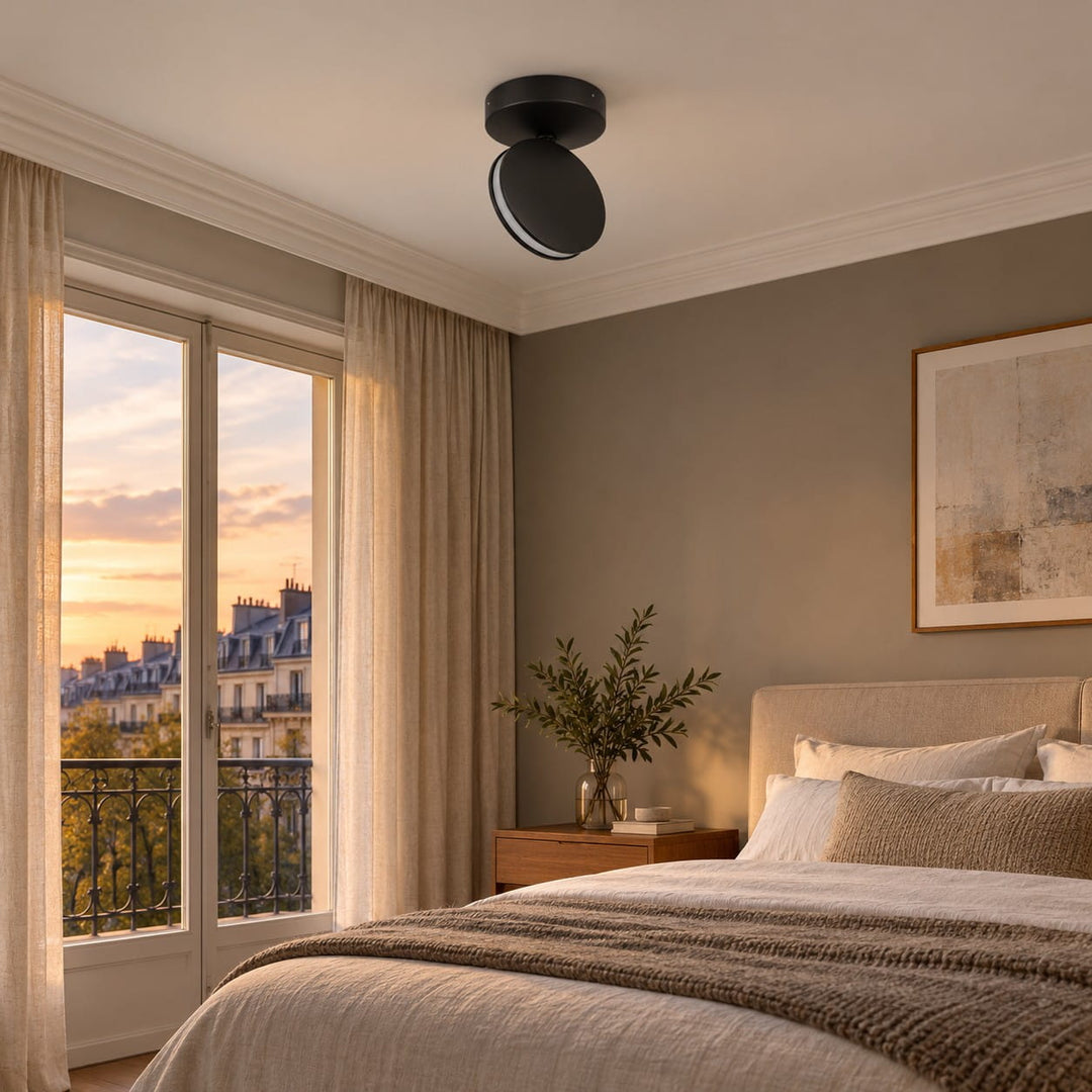 Tilting Head Round Disc Aluminium Wall Light