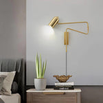 Load image into Gallery viewer, Adjustable Arm Plug In Wall Lamp