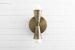 Cargar imagen en el visor de la Galería, Pyralis Cone Linear Statement Wall Sconce - Modern Two Light Fixture
