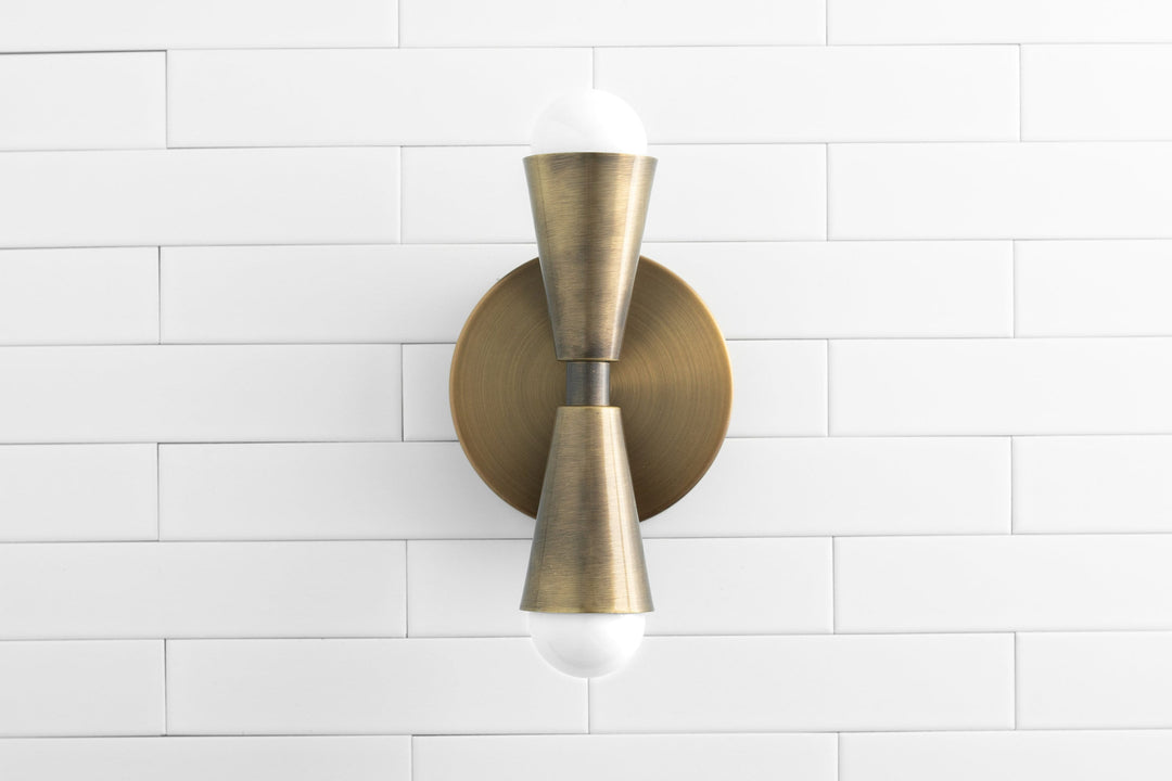 Pyralis Cone Linear Statement Wall Sconce - Modern Two Light Fixture