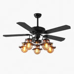 Charger l'image dans la visionneuse de galerie, Style A iron blades five-light ceiling fan