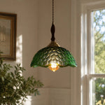 Cargar imagen en el visor de la Galería, Green glass pendant by windows