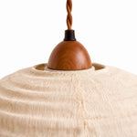 Charger l'image dans la visionneuse de galerie, Close view of the wood top detail and braided cord