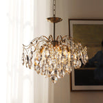 Load image into Gallery viewer, Vintage Sumptuous Teardrop Crystal Chandelier
