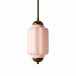 Cargar imagen en el visor de la Galería, Lámpara colgante Eloise de vidrio lechoso festoneado de inspiración vintage: lámpara de acento moderna para cocina y dormitorio.
