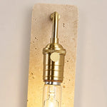 Bild in Gallery-Viewer laden, Gold socket switch and travertine face detail
