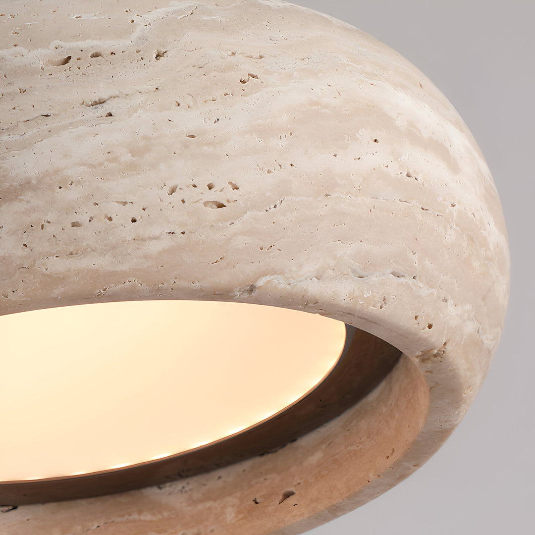 Suspension en pierre travertin style Wabi Sabi