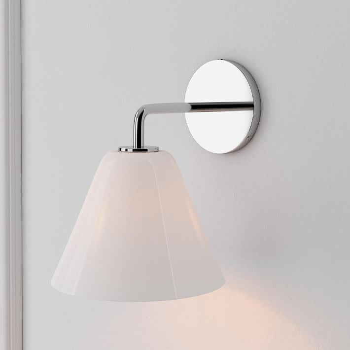 Aplique de pared Conica Cone: iluminación moderna de vidrio de 1, 2 y 3 luces