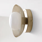 Load image into Gallery viewer, Elorina Bowl Wall Sconce – Elegant Brass And Glass Round Wall Fixture
