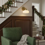 Load image into Gallery viewer, Velora Vintage Industrial Wall Sconce with Glass Shade for Hallway and Entryway