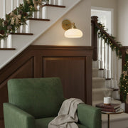 Aplique de Pared Industrial Vintage Velora con Pantalla de Vidrio para Pasillo y Entrada