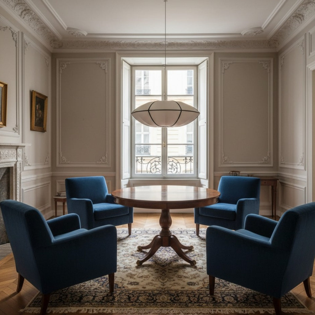 Lámpara Colgante Orbina UFO de Cinta – Diseño Escultural de Disco para Sala de Estar N61