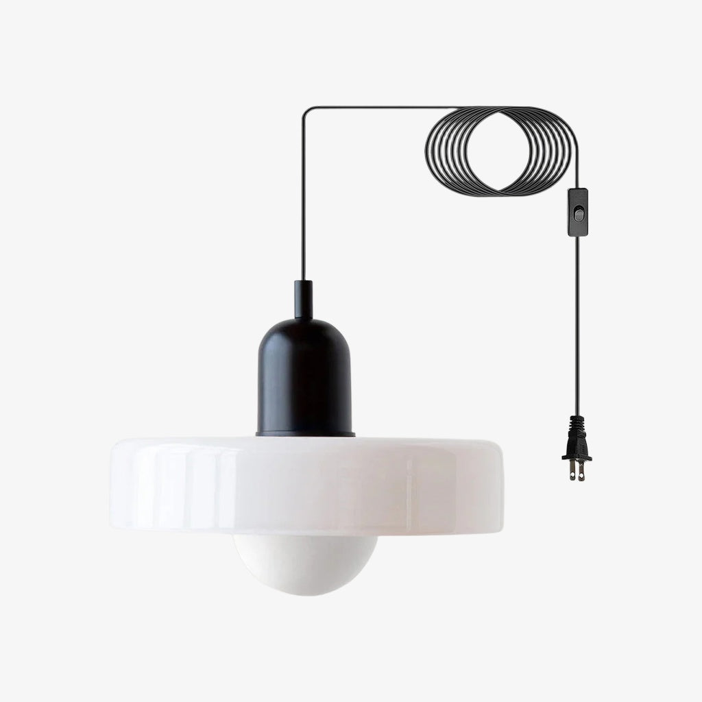 Bauhaus Colorful Glass Plug-In Pendant Light