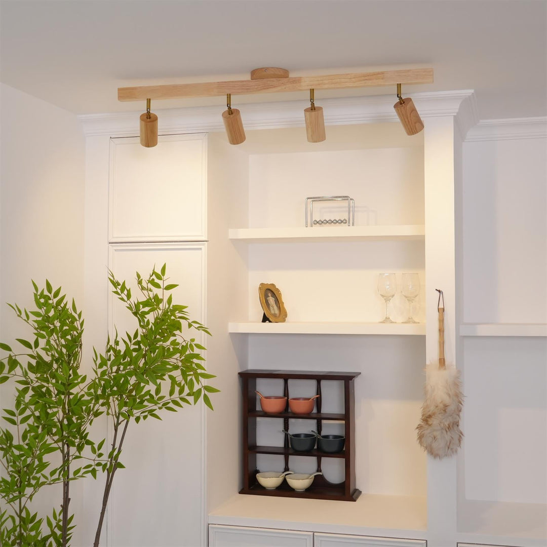 Iluminación de riel de madera Merlo