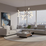Lámpara de araña artística Floresta – Diseño orgánico con metal y acrílico para espacios contemporáneos N66