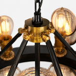 Cargar imagen en el visor de la Galería, Black metal chandelier frame detail