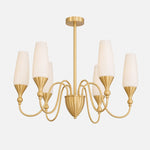 Load image into Gallery viewer, French Copper and Glass Chandelier for Dining Room
