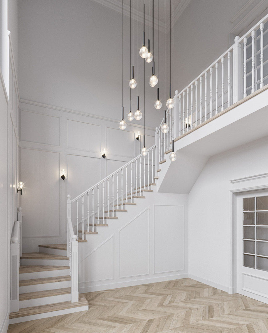 Rounded Brass Glass Plug-In Pendant Light