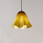 Load image into Gallery viewer, Undulating Glass Flower Plug-In Swag Pendant