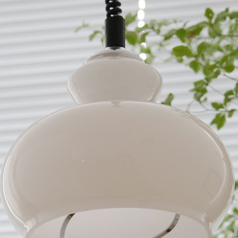 Lunea Nordische Verstellbare Retro Creme Glas Pendelleuchte