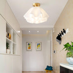 Load image into Gallery viewer, Lustra Pleated Retro Brass Acrylic Ceiling Light