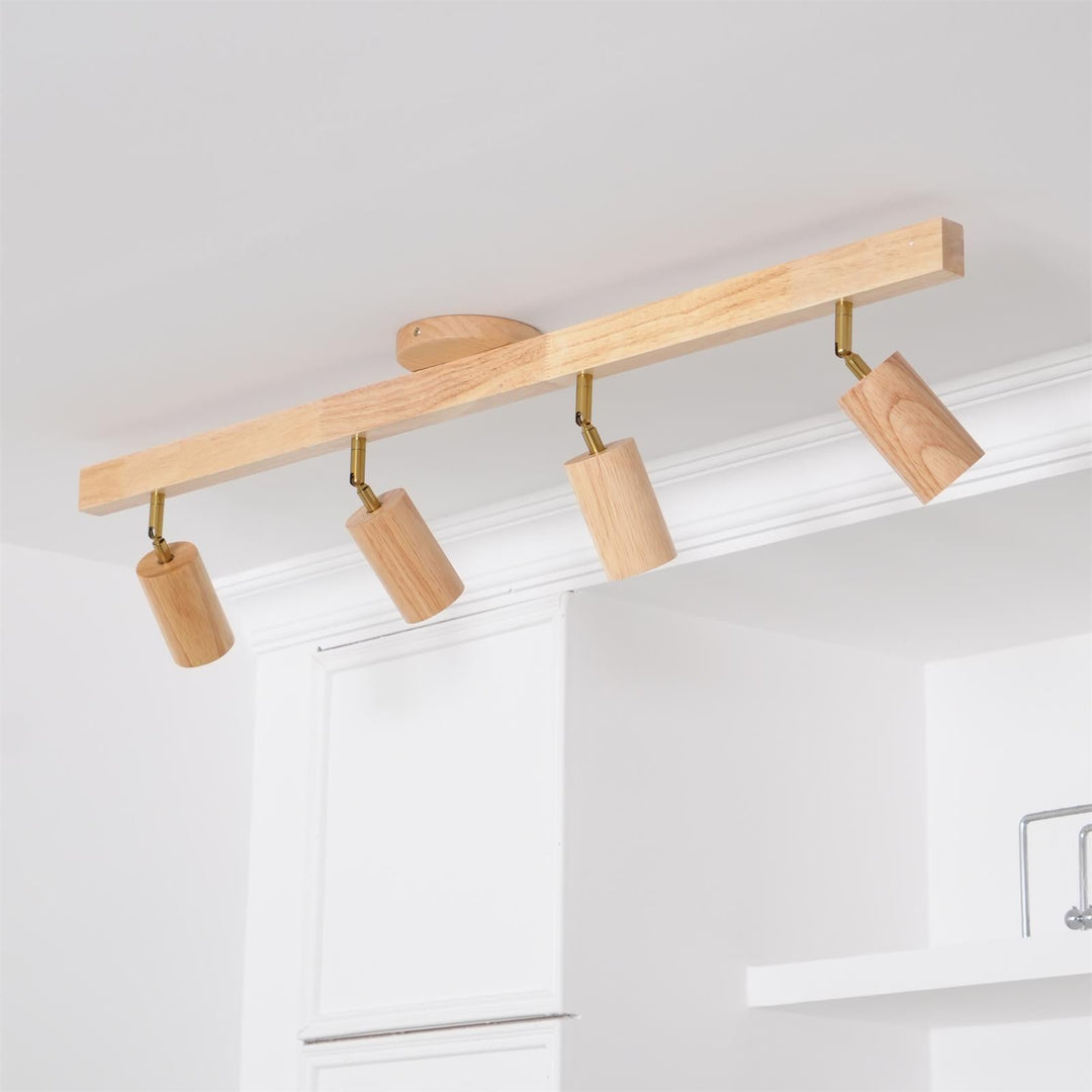 Iluminación de riel de madera Merlo