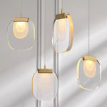 Bild in Gallery-Viewer laden, Clear Rippled Glass Plug-In Pendant