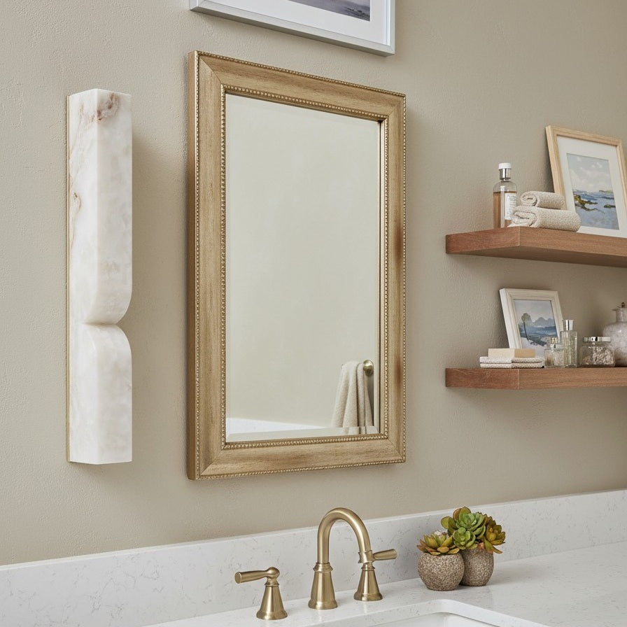 Lampe Murale Courbée Albesque - Lampe Murale Moderne en Albâtre pour Chambres et Salons