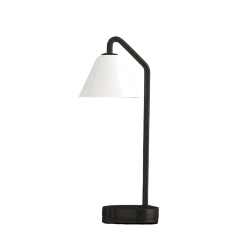 Lámpara de mesa cónica escultural Conica: iluminación moderna de vidrio para dormitorio o escritorio
