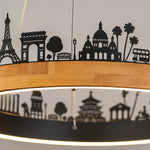 Load image into Gallery viewer, Close-up of the lower ring and skyline silhouette