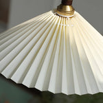 Load image into Gallery viewer, White Fabric Walnut Brass Plug-In Pendant