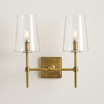 Load image into Gallery viewer, Derlina Clear Glass Sconce - Elegant Single To Triple Vanity Sconce
