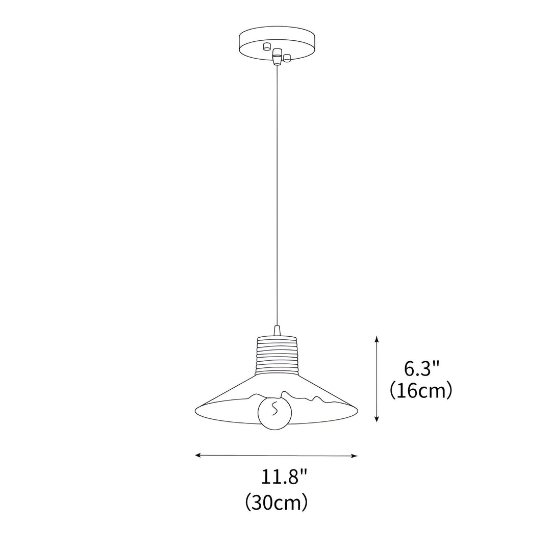 Nordische Hanfseil Glas Pendelleuchte