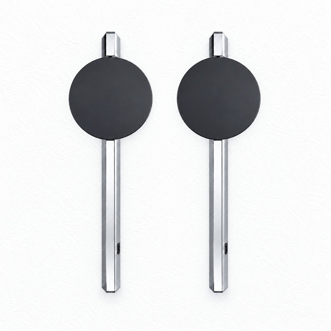 Ripple Head Turning Disc Brushed Metal Wall Sconce