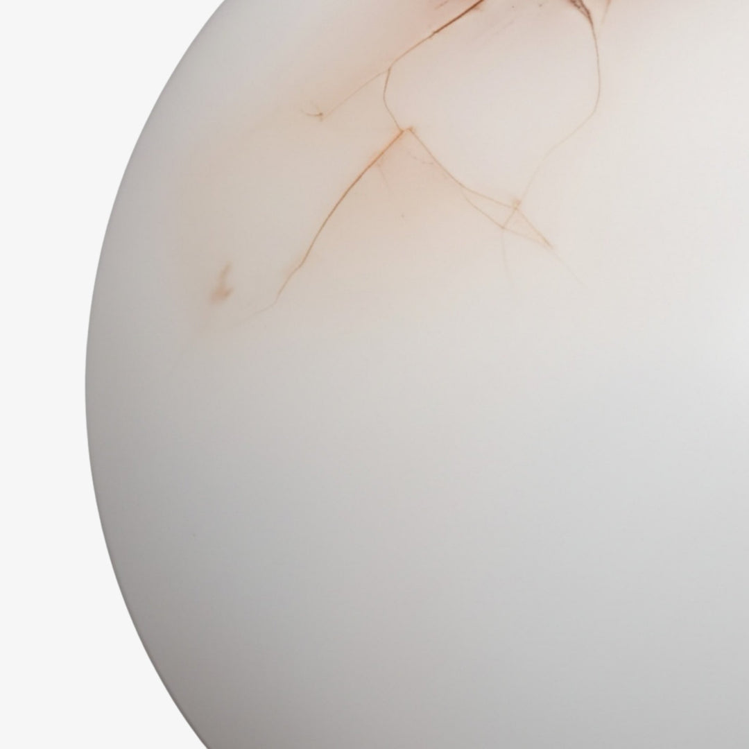 Applique Murale Globe en Pierre Naturelle Élégante OrbisMuse - Lumière Minimaliste pour Couloirs