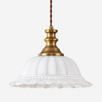 Cargar imagen en el visor de la Galería, Vintage Fluted Glass Pendant Light for Kitchen &amp; Dining