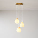 Load image into Gallery viewer, Rivrona Ribbed Glass 3-Light Chandelier - Sculptural Modern Lighting for Home
