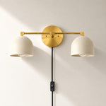 Charger l'image dans la visionneuse de galerie, Metio Dome Mid-Century Metal Plug-In Wall Light