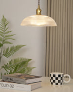 Charger l'image dans la visionneuse de galerie, Polished Brass Domed Glass Plug-In Pendant