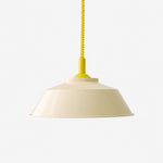 Cargar imagen en el visor de la Galería, Memphis pendant with ivory shade and yellow cord