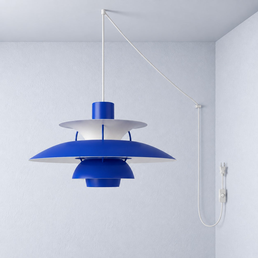 Modern Multilayer Colorful Plug‑in Swag Pendant Light - Metal Hanging Lamp