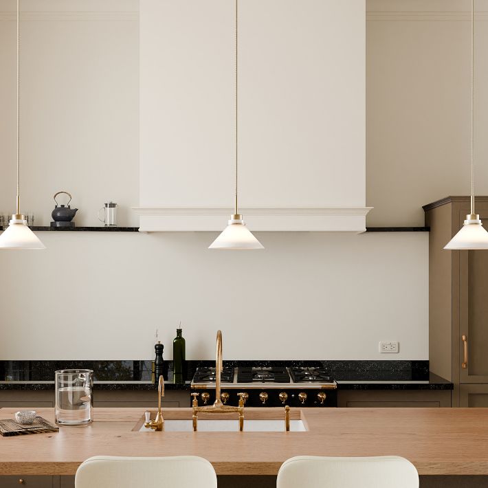 Aurenza Modern Farmhouse  Cone Pendant Light – Dimmable Kitchen and Entryway Lighting