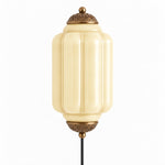 Cargar imagen en el visor de la Galería, Eloise fluted milk-glass plug-in wall sconce