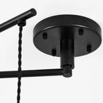 Load image into Gallery viewer, Black ceiling canopy and movable arm connection detail