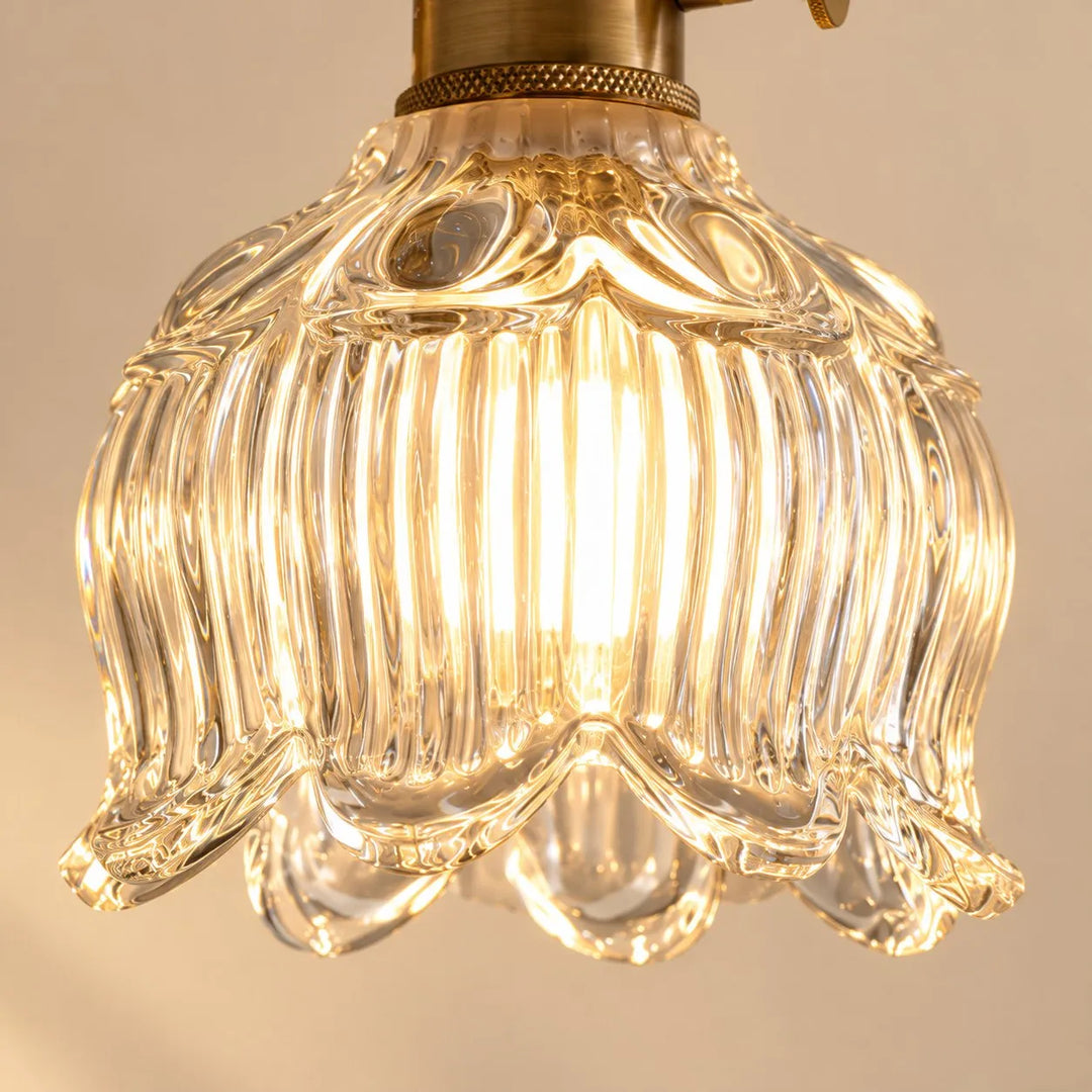 Ribbed Glass Wall Sconce