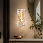 Bild in Gallery-Viewer laden, Sculptural Crystal Column LED Pendant Light